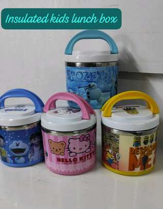 Kids insulated cartoon themed lunch boxes image 1