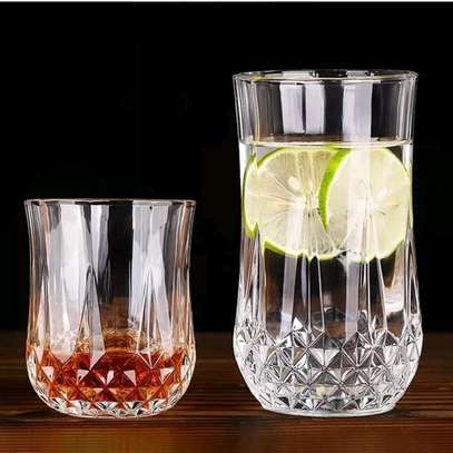 6Pcs Crystal Water Glasses/ Short Glasses. image 1