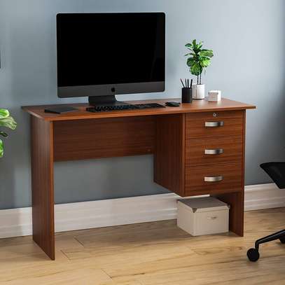 Modern Small Office Desk with Built-in Drawers image 6