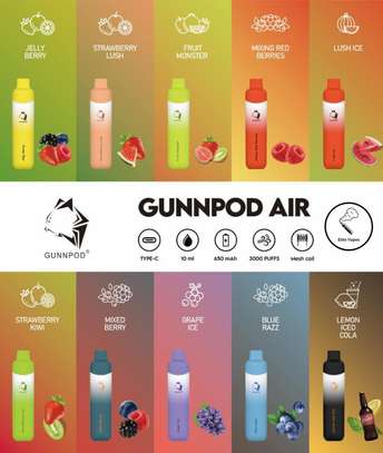 Gunnpod Air 3000 Puffs Rechargeable Pineapple Orange Guava image 2