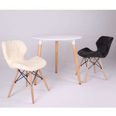 Stylish Leather Padded Eames Dining Chair image 5