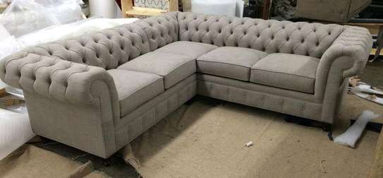 5 seater Chesterfield rolled arms Sofa image 1