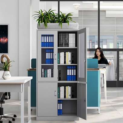 Steel & Glass Office Cabinet image 1