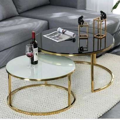 Glass tempered nesting table image 2