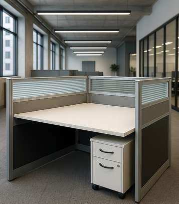 Office Workstation: 1-Way Executive Durable Workstation image 1