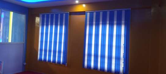 BLUE PRINTED OFFICE BLINDS image 3