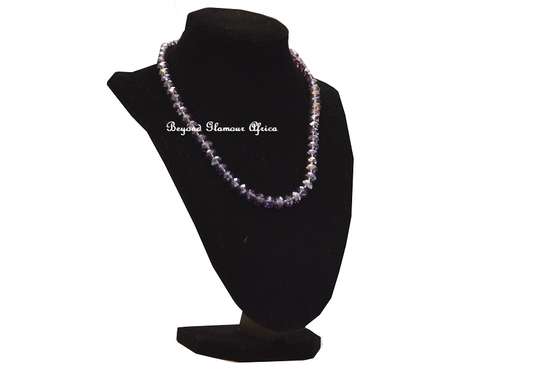 Womens Purple Crystal Necklace set image 3