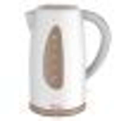 RAMTONS CORDLESS ELECTRIC KETTLE 3 LITERS WHITE & BROWN image 1