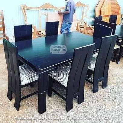 Custom-made 6 seater mahogany dining set image 5