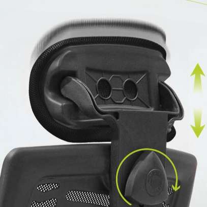 Office Chair: Black Office Chair with  headrest image 4