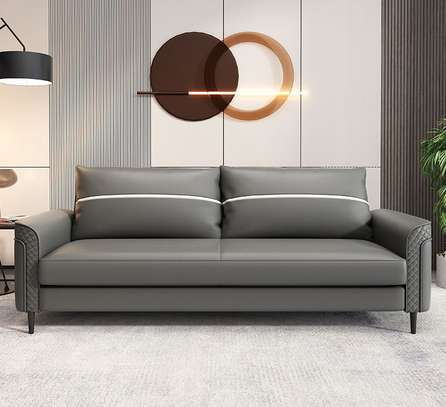 Modern Imported Leather Executive Visitor's Waiting Sofa image 8