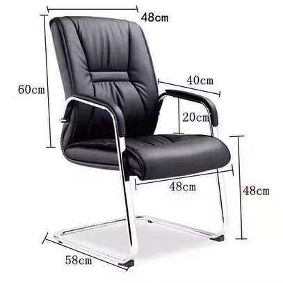 Ergonomic Leather Executive Guest Chair image 5
