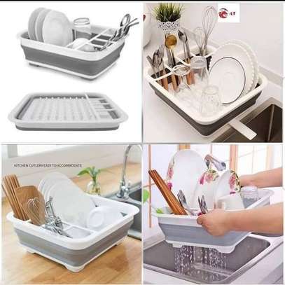 Collapsible Silicone Dish Rack Drainer image 2