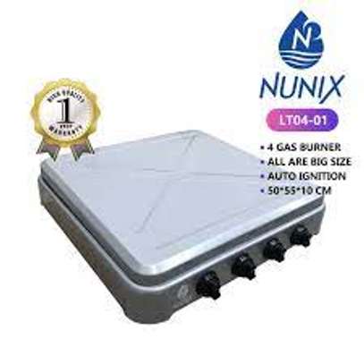 Nunix LT04-01 - 4 Gas Burner Table Top Cooker Silver image 1