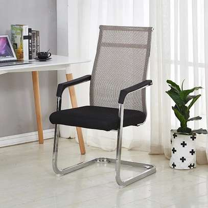 High-Back Mesh Executive Chair with Stainless Steel Legs image 2