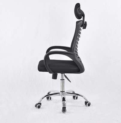 Ergonomic Secretarial Office Chair with Adjustable Headrest image 5