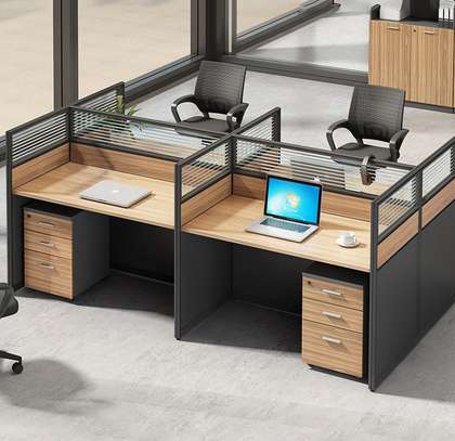 4 Way Modular Mdf Office Desk Configuration image 1