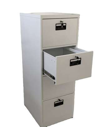 Office Cabinet: Four Drawers Gray Filing Admission Cabinet image 2