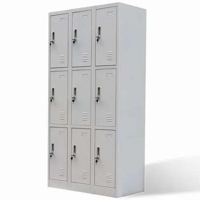 Metallic 9 Door Locker Cabinet image 2