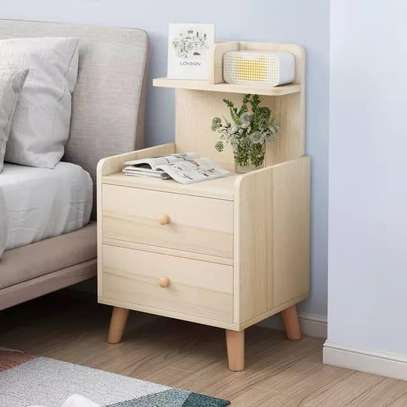 Bedside table with 2 drawers image 6
