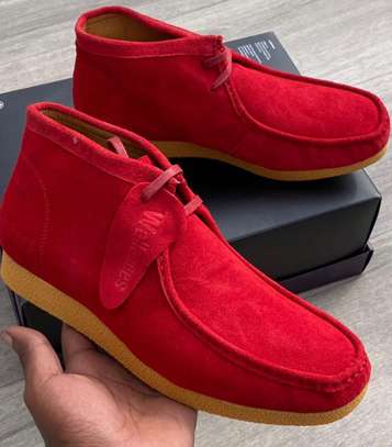 Red wallabees shoes sales