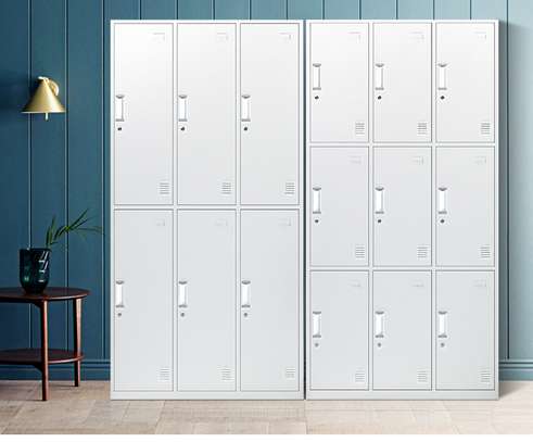 Office Cabinet :  9-Locker White Utility Office Cabinet image 1