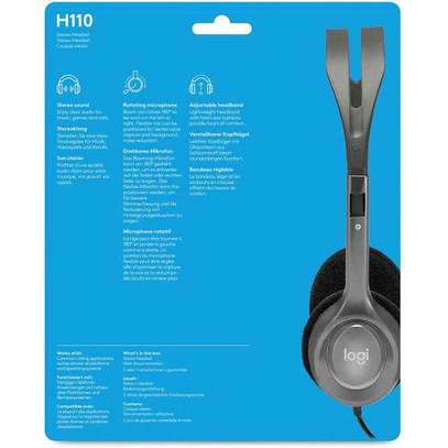 Logitech H110 Headset With Noise Cancelling Microphone image 2
