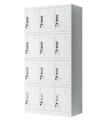 Durable 12-Locker Steel Office Cabinet for Secure Storage image 4