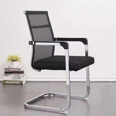 High-Back Mesh Executive Chair with Stainless Steel Legs image 3