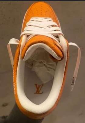 Orange and White Louis Vuitton X Nike Air Force1 Low in Nairobi Central -  Shoes, Toppline Kenya