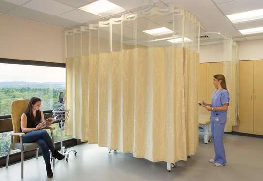 HOSPITAL CURTAINS AND RAILS image 1