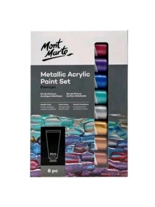 Mont Marte Metallic Acrylic Paint Set 8pc x 36ml image 2