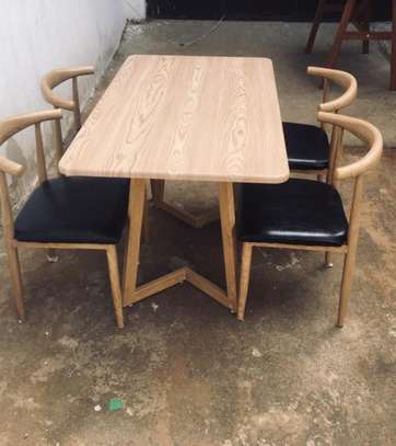 4 seater classic wooden dining sets. image 2