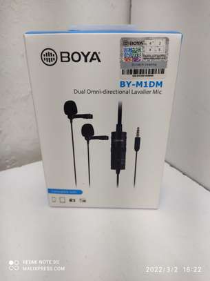 Boya BY-M1DM dual omni-directional Lavalier Microphone image 1
