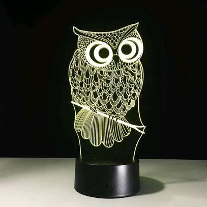 3D night owl acrylic light image 4