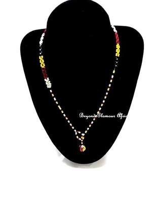 Womens Yellow Beaded Maasai Jewelry set image 3