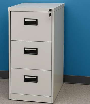 Office Cabinet: Three Tier Metal Sleek Cabinet image 1
