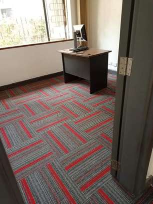 red office carpet tiles image 1