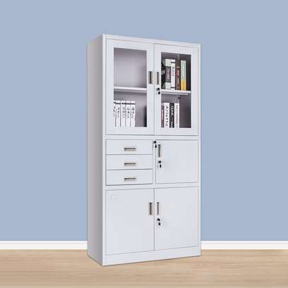 2 - Door Metallic Office Cabinet with Safe image 3