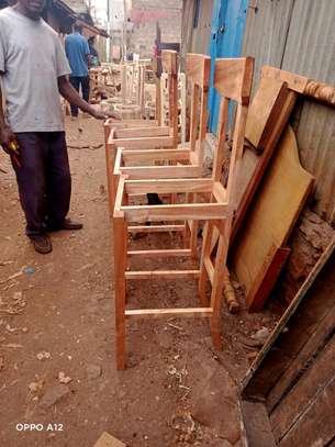 Wooden kitchen island stools image 1
