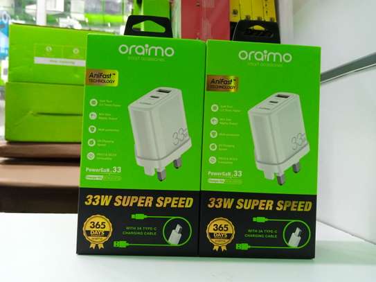 Charger Oraimo Powergan 33Watt OCW-E101D+C54 Type C - white image 1