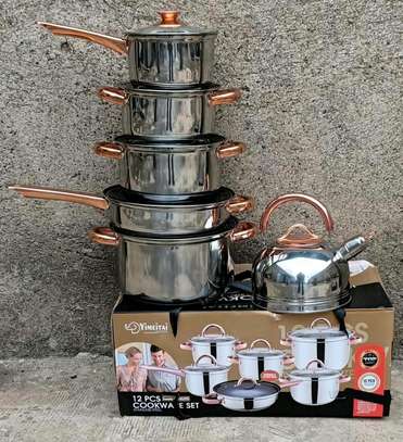 12pcs Yimeitai cookware set with kettle image 1