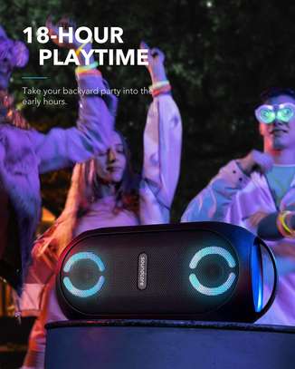 Anker Soundcore Rave Neo Portable Party Speaker, Huge 101dB Sound, Fully Waterproof, USB Charger, Beat-Driven Light Show, App, Party Games, All-Weather Speaker for Outdoor image 3