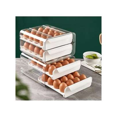 32 Grid Egg Tray Holder Double-Layer Fridge Drawer Storage image 5