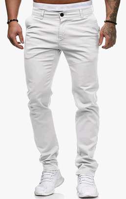 Soft Khaki White Trousers image 2