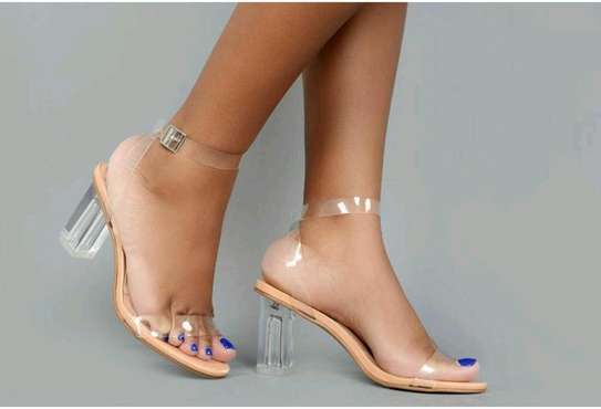 Clear chunky heels image 2
