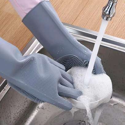 *❇️ Kitchen silicon washing Gloves/alfb image 2