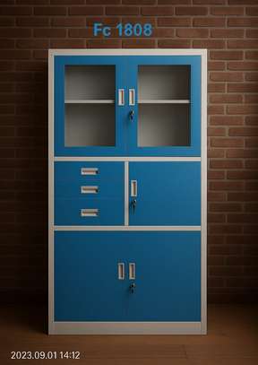 Office Cabinet: Blue Office Storage Cabinet With Safe image 4
