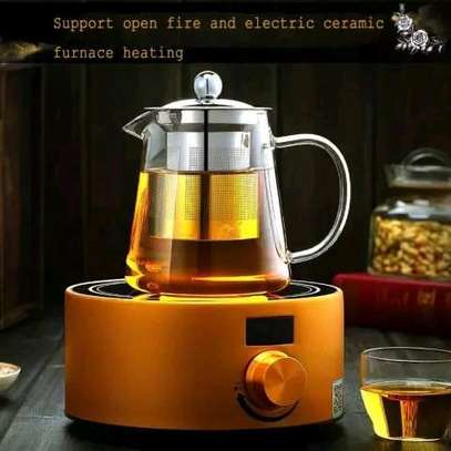 ✅950ml Teapot with infuser borosilicate image 1