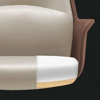 Office Chair: High Back Ivory Study Chair With Tilt Lock image 4